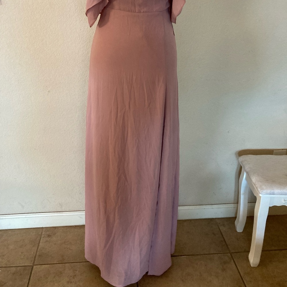 Pink off the Shoulder Formal Dress - Picture 2 of 8